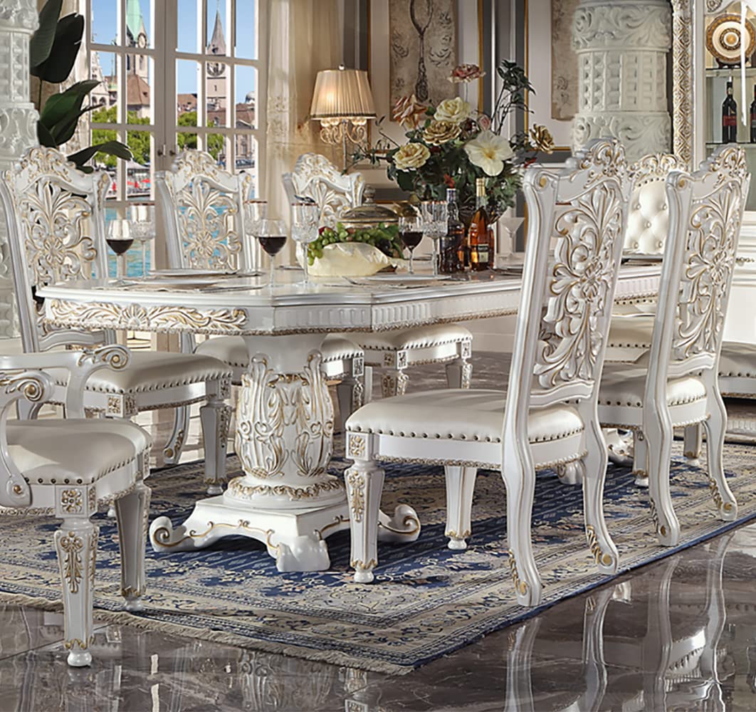 Amazon.com - Acme Vendome Wood Dining Table with Double Pedestal